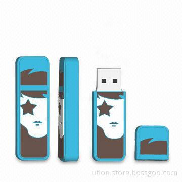 Customized Rubber USB Flash Drives w/ Up to 32GB Capacity, Free Design/Sample and Two-year Warranty